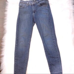 JUST Black size 28 raw hem blue jeans